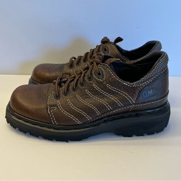 Dr Martens Men's Vintage Brown Chunky Oxford Lace Up Low Top Made In England 5 - Picture 3 of 15